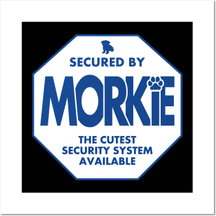 Morkie Security System - White Posters and Art